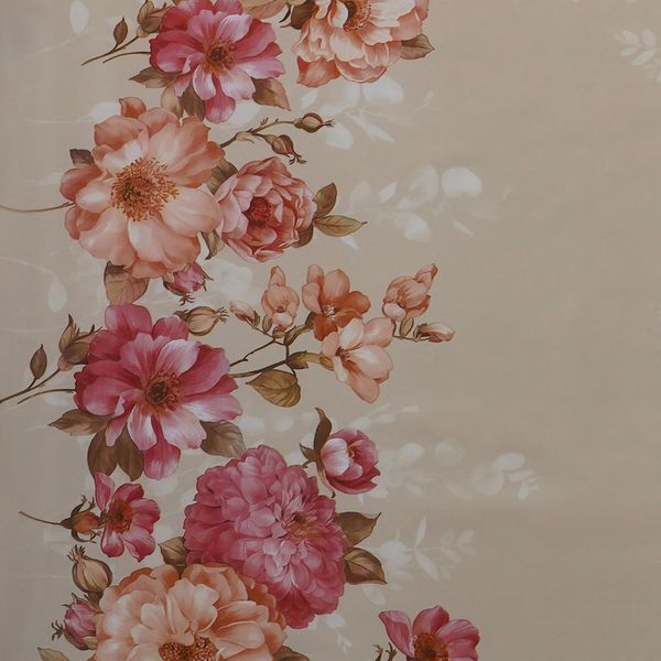 CUBREMESA PLAIN PVC ROMANCE FLORAL BEIGE