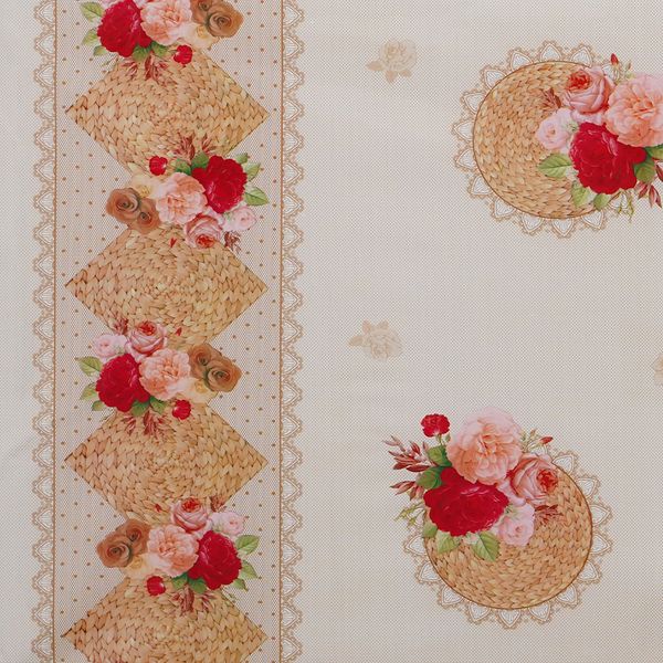 CUBREMESA PLAIN PVC BOUQUET RUSTICO
