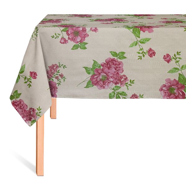 CUBREMESA PLAIN PVC FLORAL LAVANDA