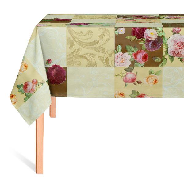 CUBREMESA PLAIN PVC ARMONIA FLORAL CREMA