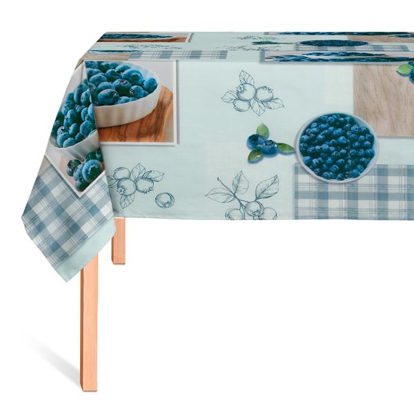 CUBREMESA PLAIN PVC BLUE BERRY