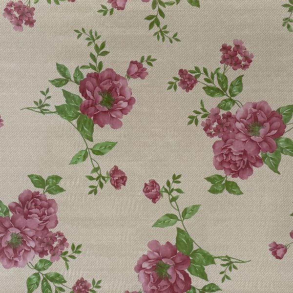 CUBREMESA PLAIN PVC FLORAL LAVANDA