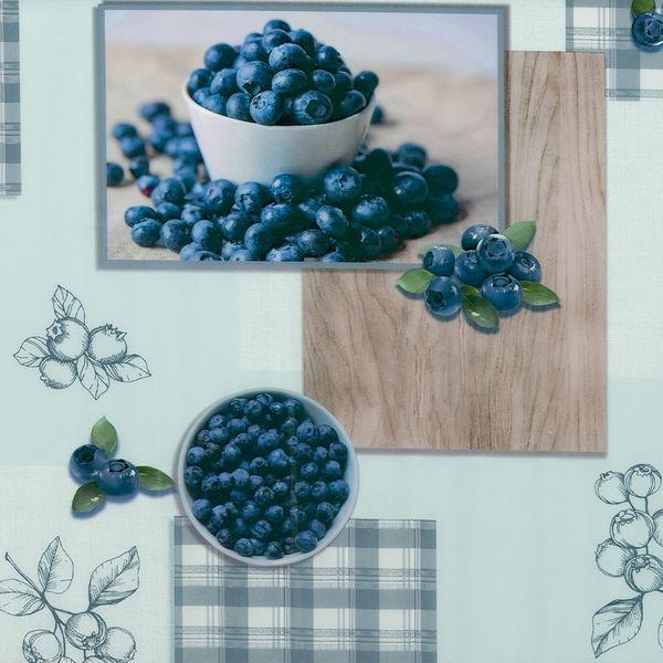 CUBREMESA PLAIN PVC BLUE BERRY