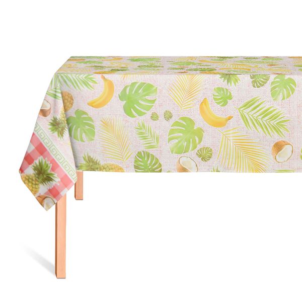 CUBREMESA PVC TROPICAL ROJO 27