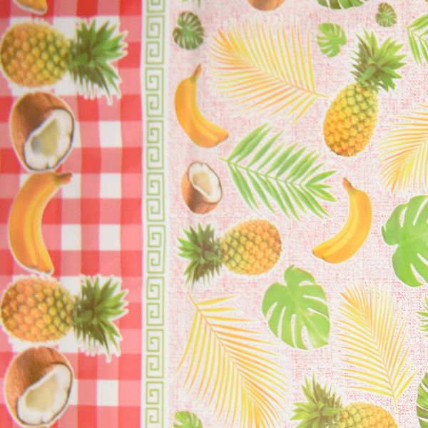 CUBREMESA PVC TROPICAL ROJO 27