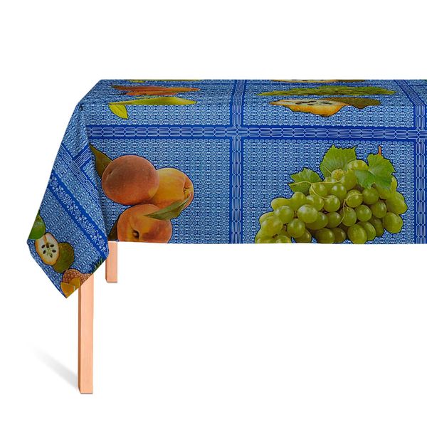 CUBREMESA PVC TROPICAL AZUL 13