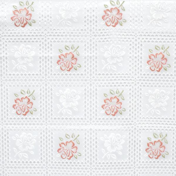 CUBREMESA ENCAJE PVC RITA BLANCO