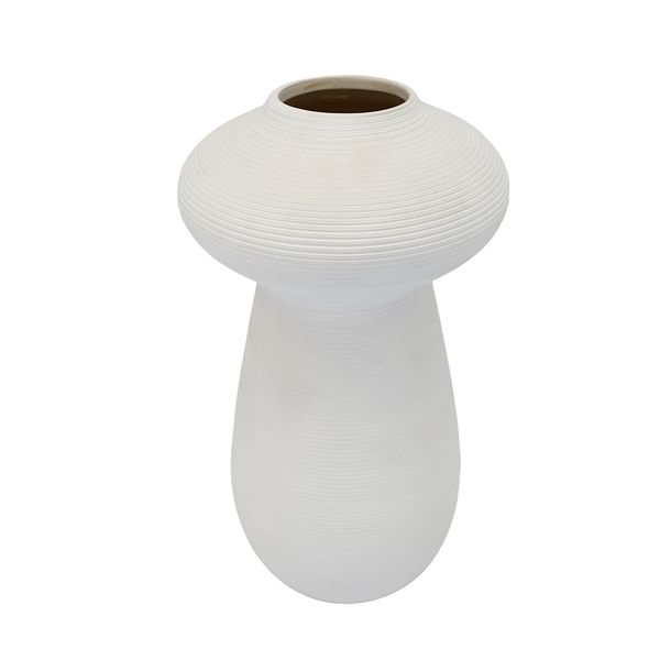FLORERO DE PORCELANA HONGUITO 16X16X30CM BLANCO (HME3-016W)