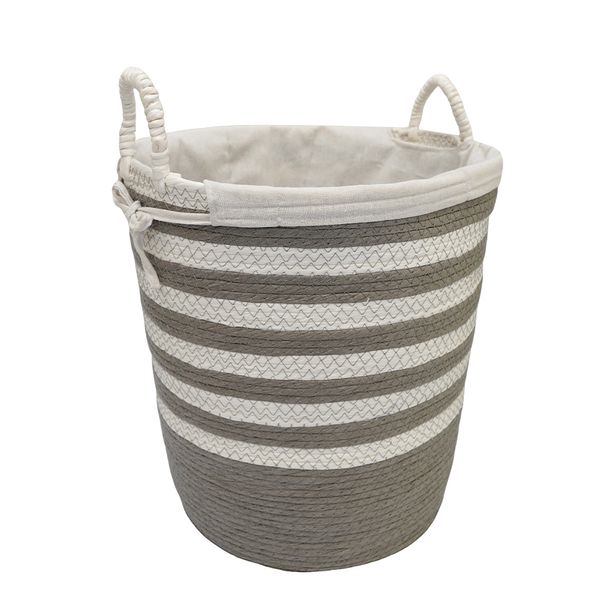 CESTA NAVY M 37X37X39CM GRIS (ORG13-025-2)