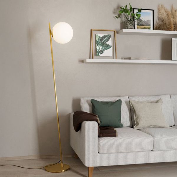 EGLO LAMPARA DE PIE RONDO4 1X40W DORADO/BLANCO