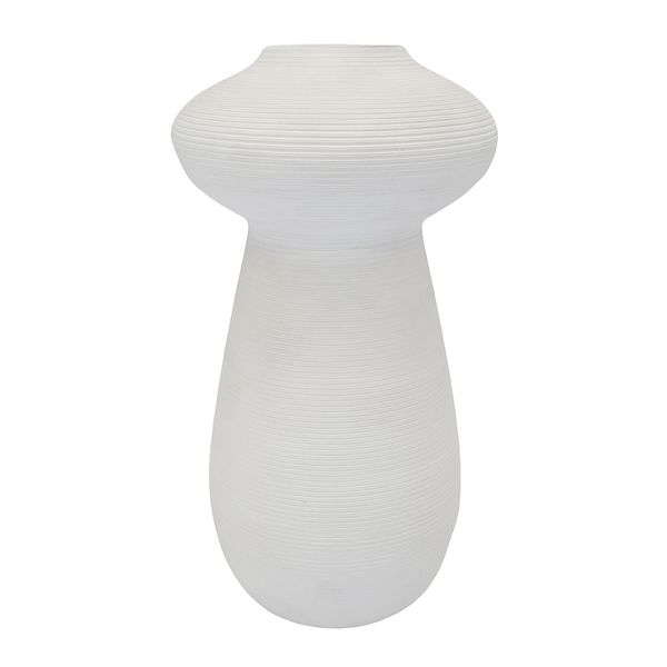 FLORERO DE PORCELANA HONGUITO 16X16X30CM BLANCO (HME3-016W)