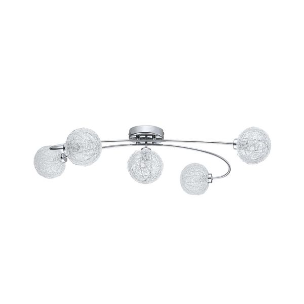 EGLO LAMPARA DE TECHO CARIS 5X33W PLATEADO