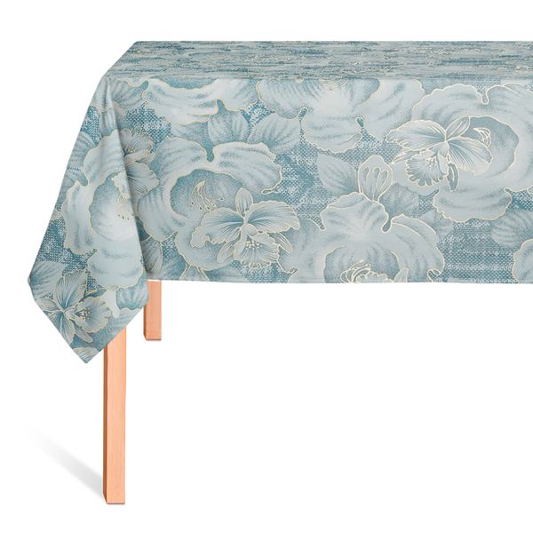 CUBREMESA SHINE ORQUIDEAS AZUL