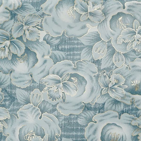 CUBREMESA SHINE ORQUIDEAS AZUL