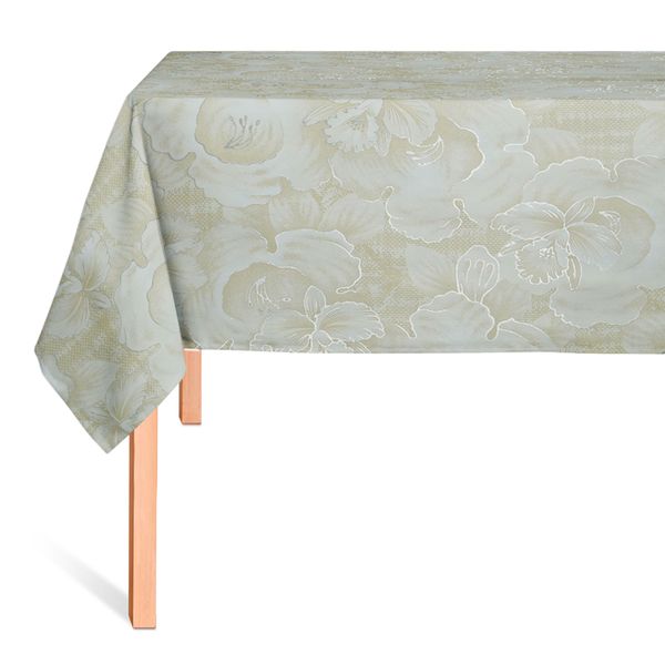 CUBREMESA SHINE ORQUIDEAS CREMA