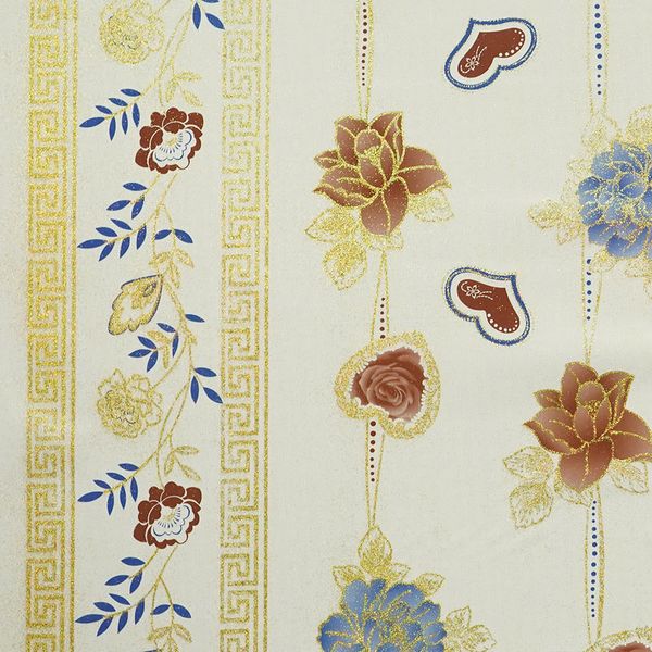 HULE GLITTER ROMANCE CLASICO CREMA DORADO