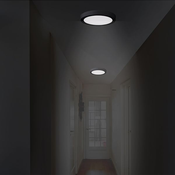 EGLO LAMPARA DE TECHO IDUN-E2 1X24W NEGRO/BLANCO