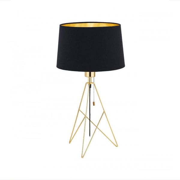 EGLO LAMPARA DE MESA CAMPORALE NEGRO/DORADO
