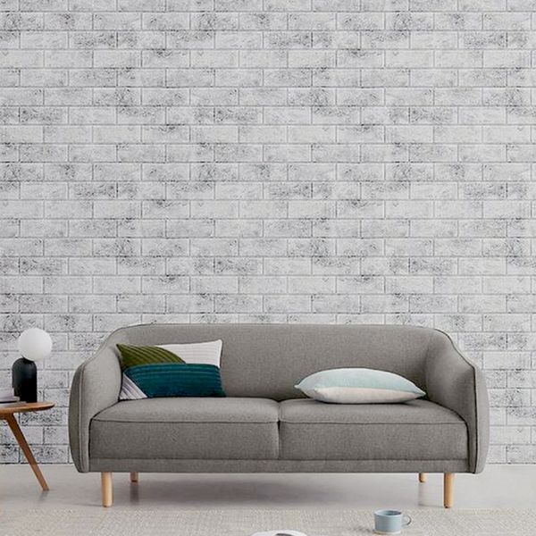 PAPEL TAPIZ 3D OLIVER 77X70X0.5 CM BLANCO/GRIS