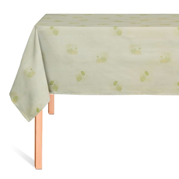 CUBREMESA ENCAJE PVC HOJAS SUAVES CREMA