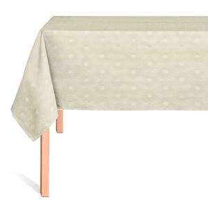 CUBREMESA ENCAJE PVC AROS CREMA