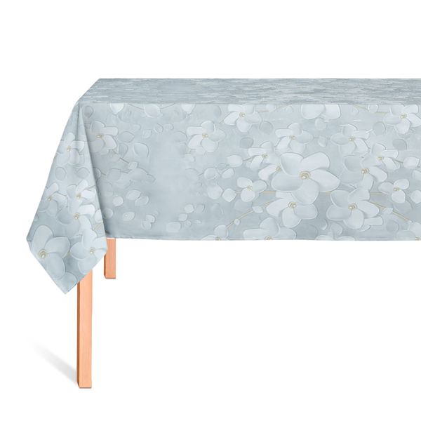 CUBREMESA PLAIN PVC PETALOS BLANCOS