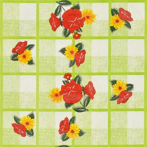 CUBREMESA PVC SILVANA VERDE LIMON 94