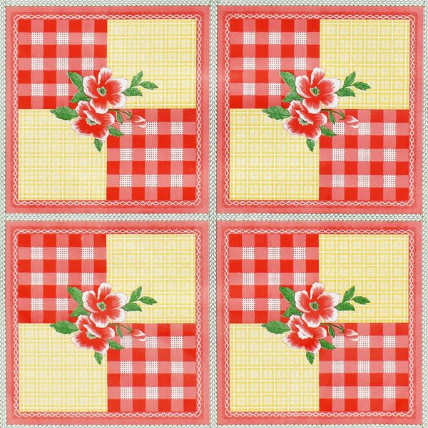 CUBREMESA PVC MARGOT ROJO 27