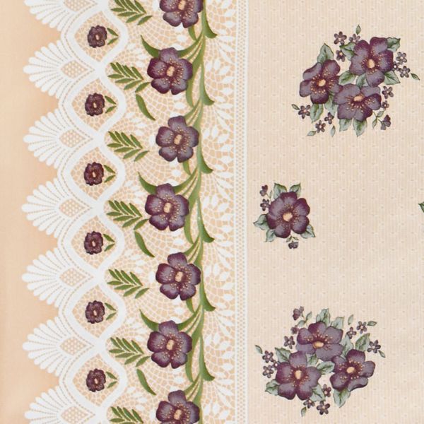 CUBREMESA PVC ENCAJE BEIGE 58