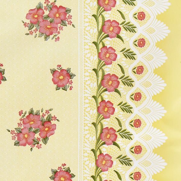 CUBREMESA PVC ENCAJE MOSTAZA 38