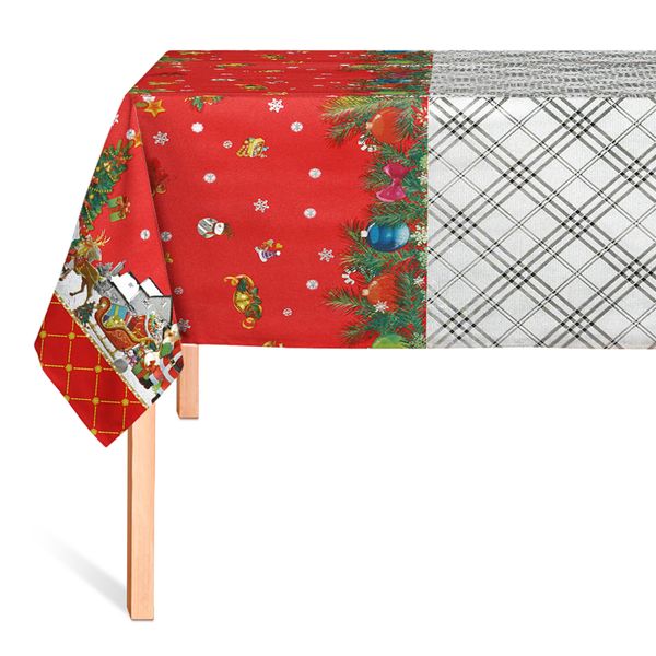 Hule Satin Tradicion Navideña Rojo