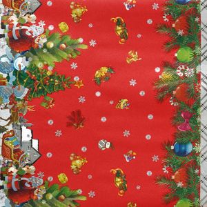 HULE SATIN TRADICION NAVIDEÑA ROJO