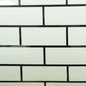 PAPEL TAPIZ 3D BALDOSAS LADRILLO 60X30 CM BLANCO