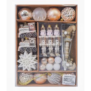 Navidad Pack Bolas 50Pzs Multiforma Box Dorado (Mc-1556)