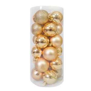 Navidad Pack Bolas 24Pzs 6Cm Dorado (Mc-1472)