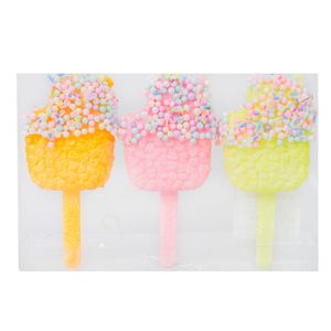 Navidad Pack Bolas 3Pzs Helado 13.5Cm Diseño (Mc-1482)