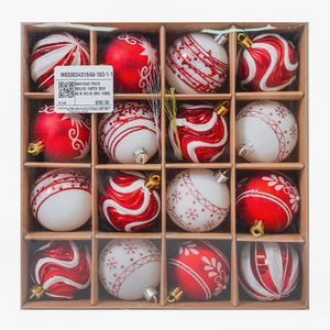 Navidad Pack Bolas 16Pzs Box 6Cm Rojo (Mc-1499)