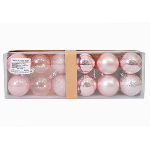 Navidad Pack Bolas 12Pzs Box 6Cm Rosado (Mc-1549)