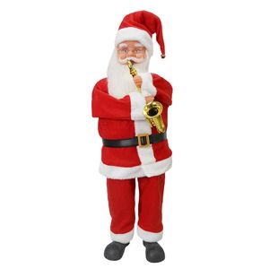 Navidad Santa Musical Clasico 1Mt Rojo (Mc-1917)
