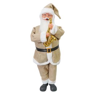 Navidad Santa Musical Clasico 1Mt Dorado (Mc-1918)