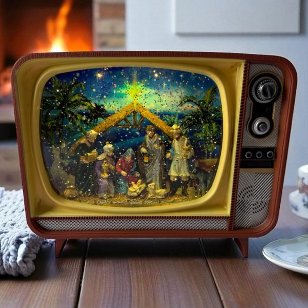 Adorno LED Tv Nacimiento 20 x 15 x 12 cm L/Calida