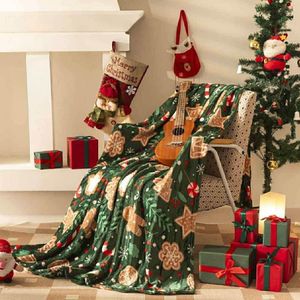 Navidad Manta Poliester 150X200 Cm Verde (Mt-01)