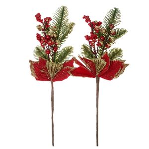 Navidad Planta P/Arbol Cerezo 37X10.5 Cm Rojo (Jq-10)