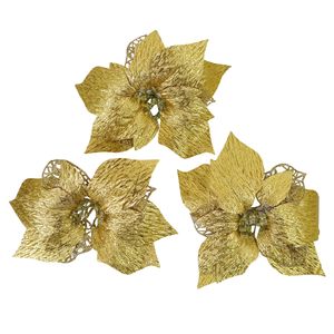 Navidad Flores P/Arbol X 3 Pzs 18.5X21.5 Cm (Zh-38)