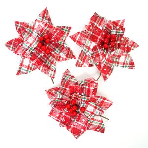 Navidad Flores P/Arbol X 3 Pzs 14X17 Cm (Zh-41)