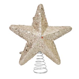 Navidad Estrella P/Arbol Brillante 22X19Cm Dorado (Gh-12)