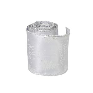Navidad Cinta P/Arbol Esp 0.63X 2 Mts Plateado (Gh-113)