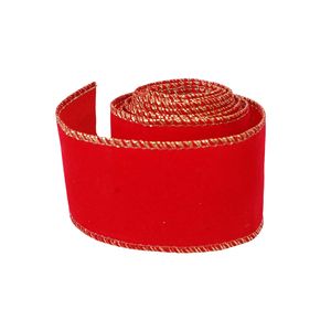 Navidad Cinta P/Arbol Trad 0.38X 2 Mts Rojo/Dorado (Gh-126)