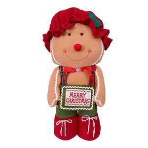 Navidad Muñeco Jengibre Mujer 77X26X10Cm Rojo/Verde (Ll402Ab)