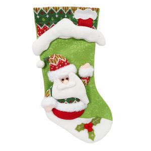 Navidad Bota Bota Noel 50X24X4Cm Verde (Mc-1996)